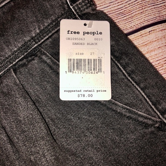 Free People Sanded Black Sidecar Mini Skirt NWT - Picture 6 of 11